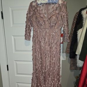 Elegant Pink Floral Women's Dress